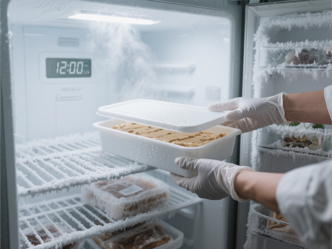 Nougat glacé maison servi en tranches avec fruits confits et amandes