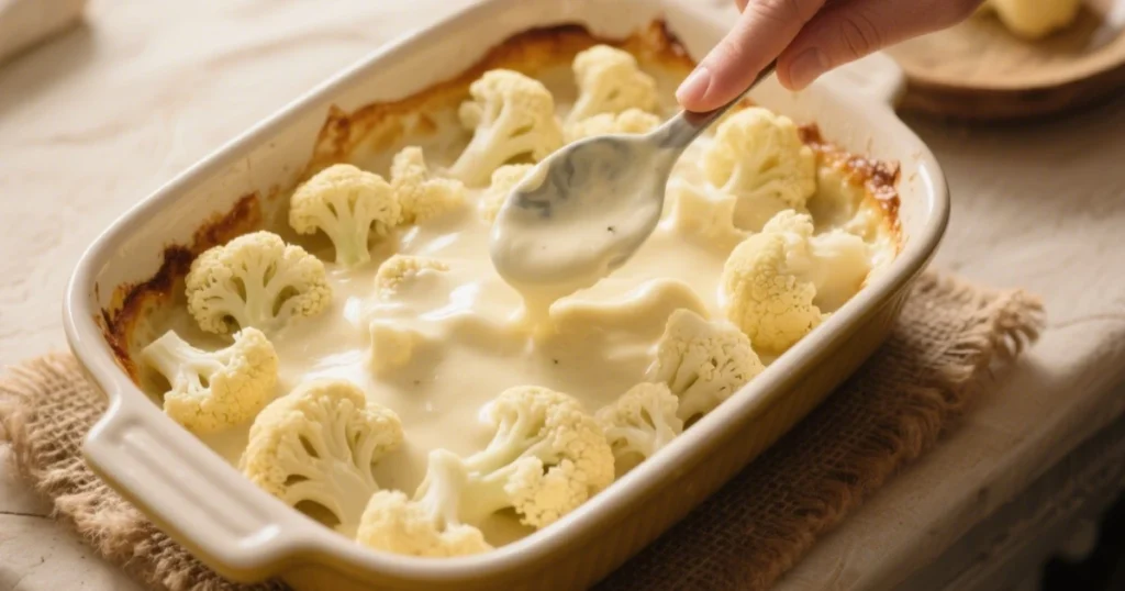  Recette Chou-fleur à la Béchamel : préparation de la sauce béchamel onctueuse au beurre et lait