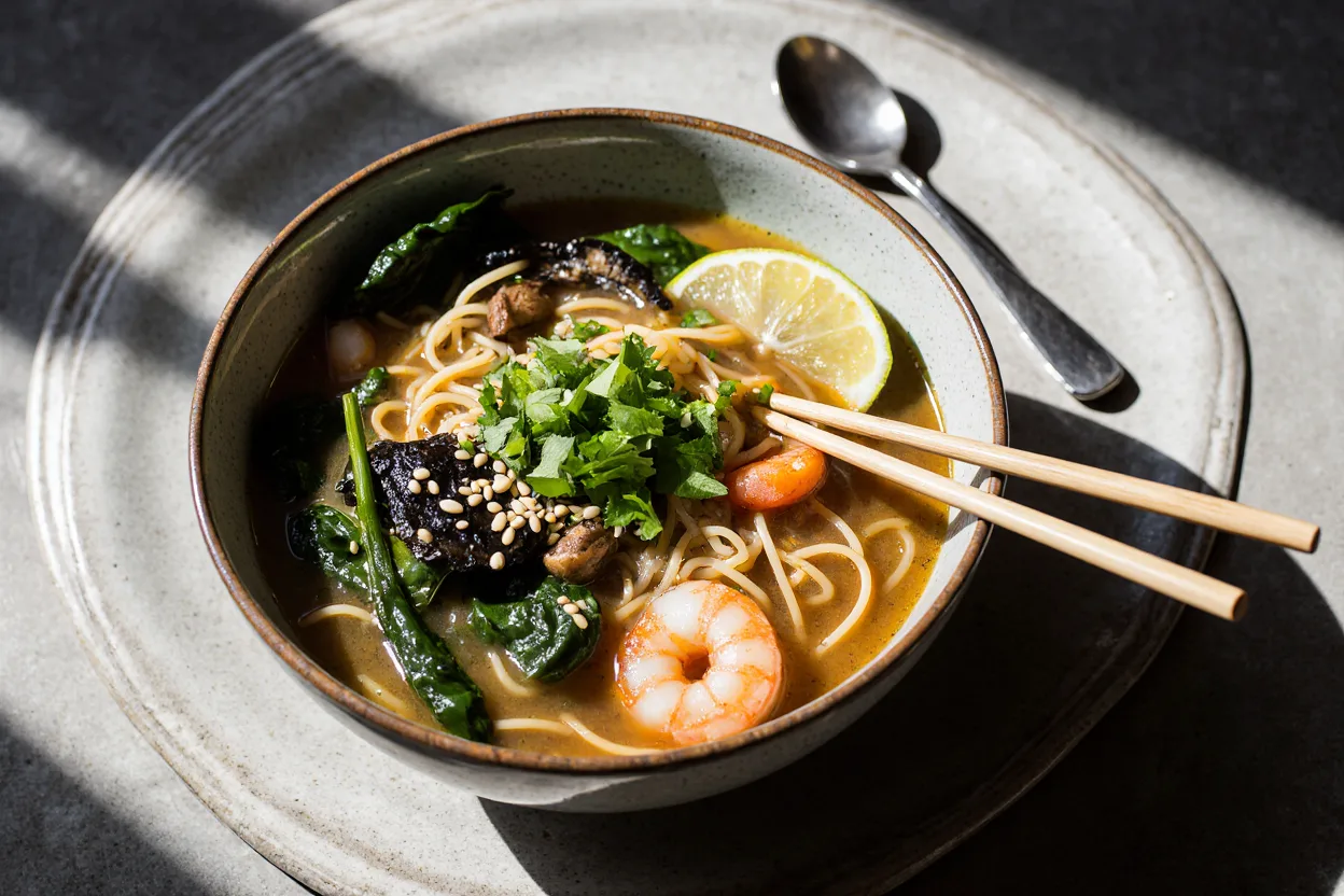Recette Ramen aux Champignons et Crevettes : Soupe Japonaise Authentique en 16 Minutes 1 Hero 11