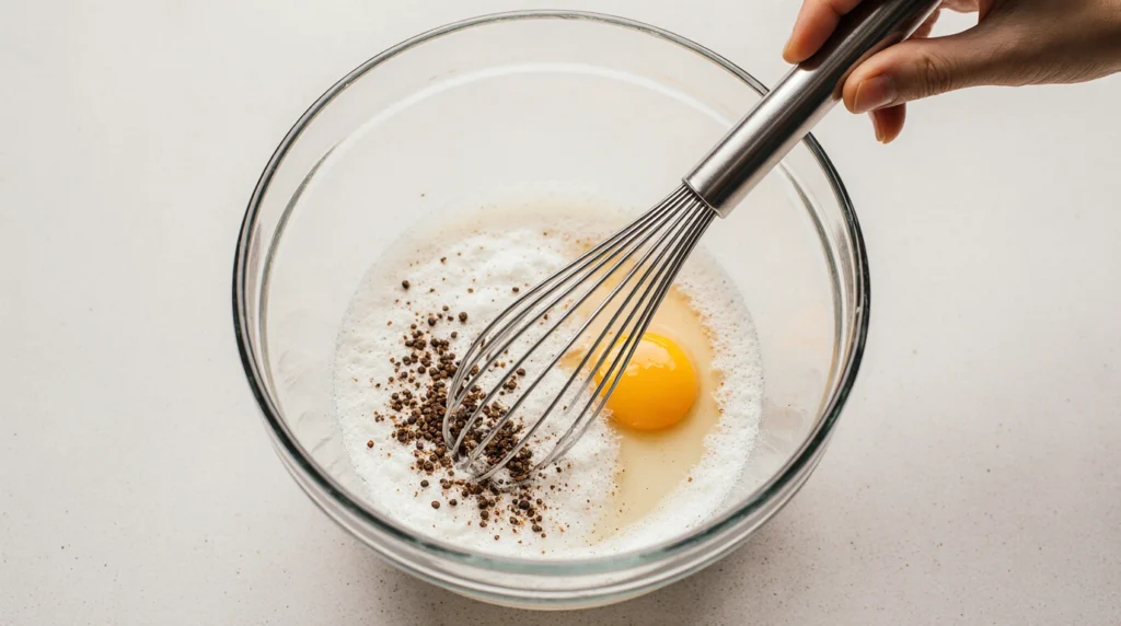 Un plat appétissant de riz cantonais, composé de grains de riz blanc parfaitement séparés, mélangés avec des petits pois verts vifs, des morceaux de jambon rose tendre, et des œufs brouillés crémeux. Garni de cébettes ciselées fraîches et accompagné d’une sauce soja légèrement versée sur le dessus. Servi chaud dans une assiette blanche ou un bol traditionnel, ce plat est décoré pour un contraste visuel saisissant entre les couleurs et textures.