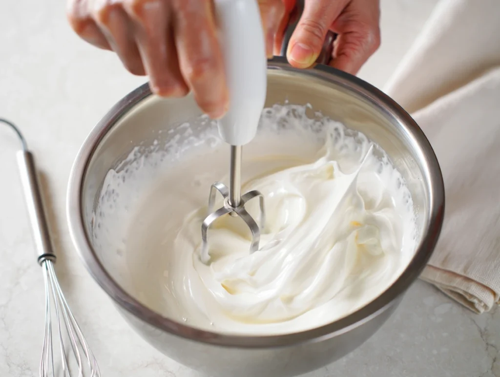 Tiramisu Kinder Bueno en verrines ultra-gourmand, composé de couches alternées de crème mascarpone onctueuse, de biscuits imbibés dans un mélange chocolaté, et de morceaux croquants de Kinder Bueno. Servi dans des verrines élégantes, décoré de cacao tamisé et d'éclats de noisettes pour un contraste irrésistible entre le crémeux et le croquant. Arrière-plan épuré avec une lumière naturelle douce pour un effet visuel moderne et appétissant.