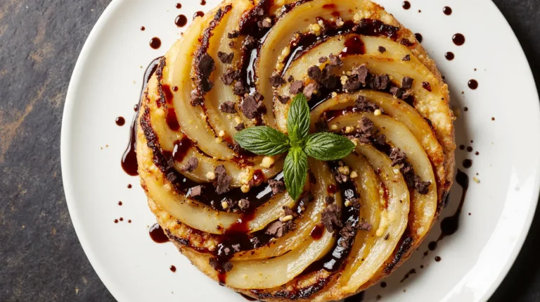 Tatin de fenouil confit et sauce chocolat
