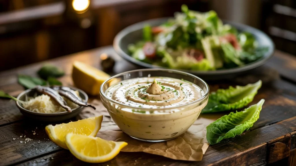 Recette sauce César maison crémeuse et savoureuse pour salade