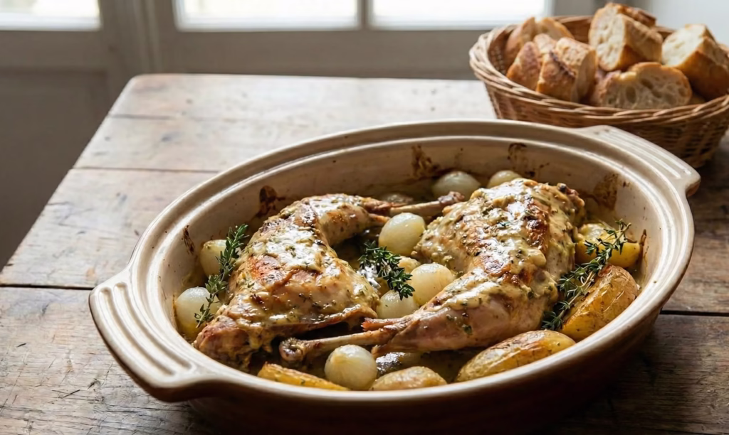 Lapin au four à la moutarde